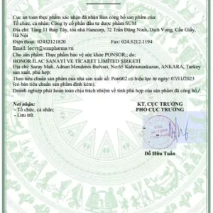 công bố Viên ngậm trắng da Glutathione PONSOR